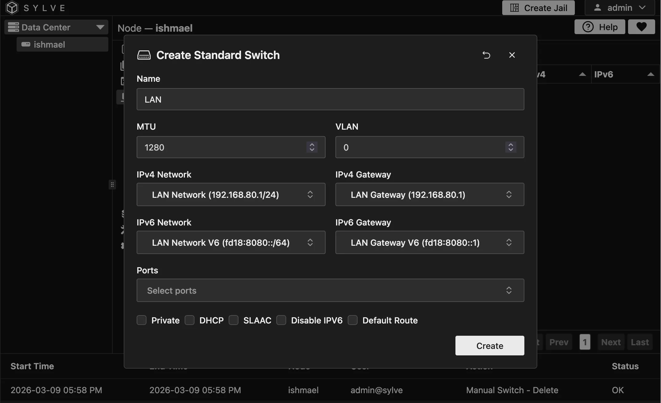 Standard Switch Form