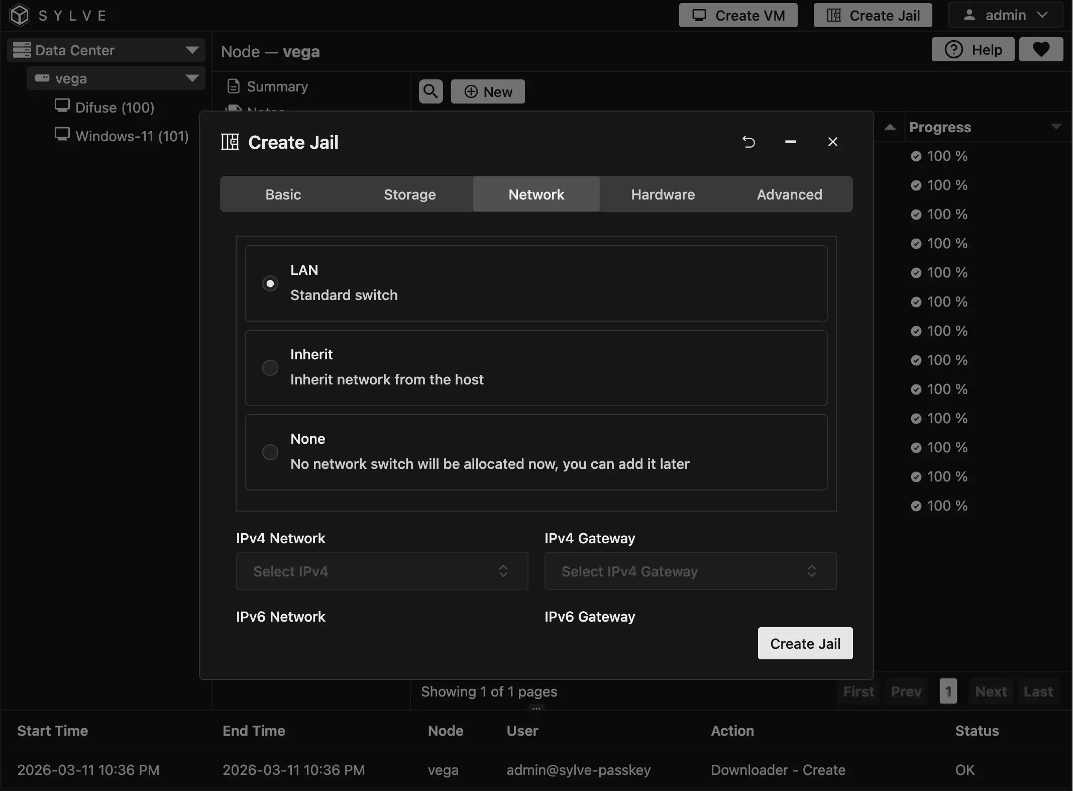 Jail - Network - Switch Selection
