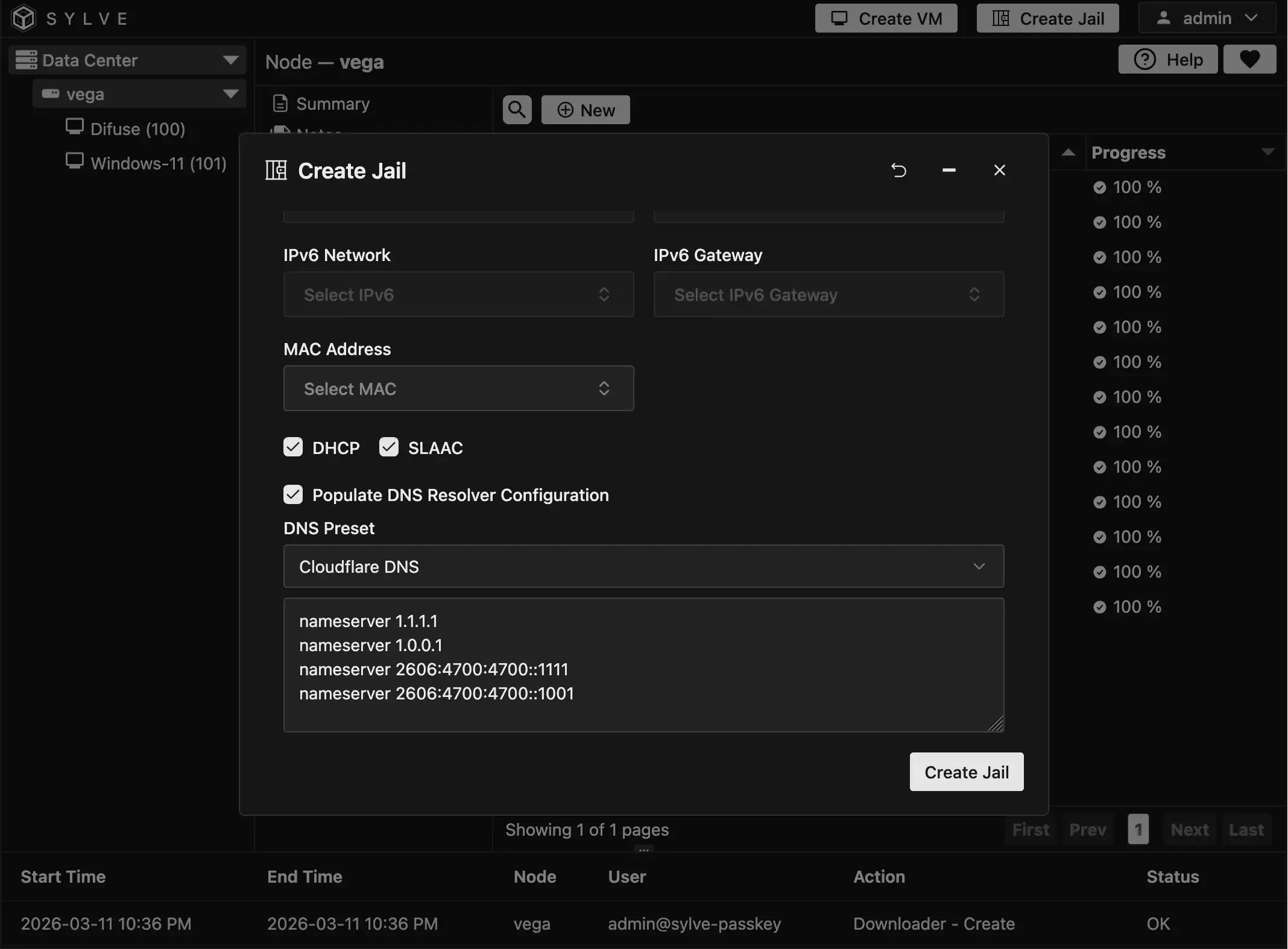 Jail - Network - Address/DHCP