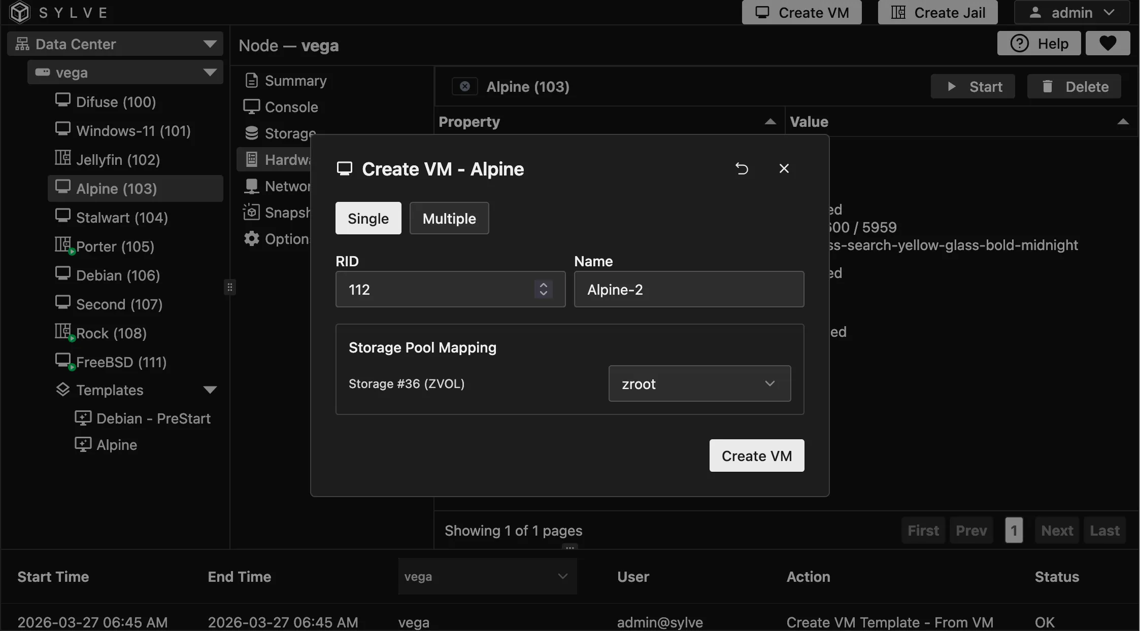 Create VM from Template