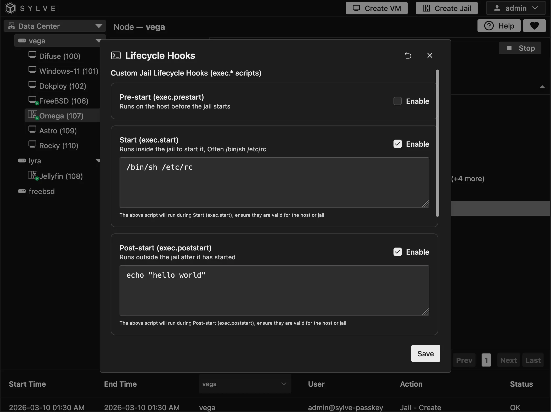Options - LifeCycle Hooks